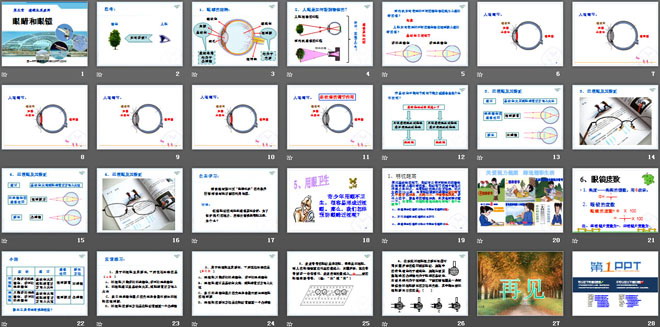 《眼睛和眼镜》透镜及其应用PPT课件
（2）