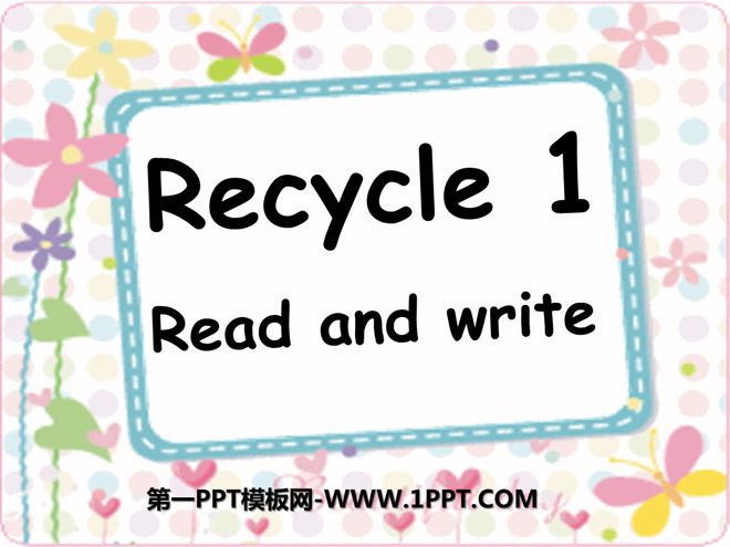 People's Education Press PEP fifth grade English volume 1 "recycle1" PPT courseware 6