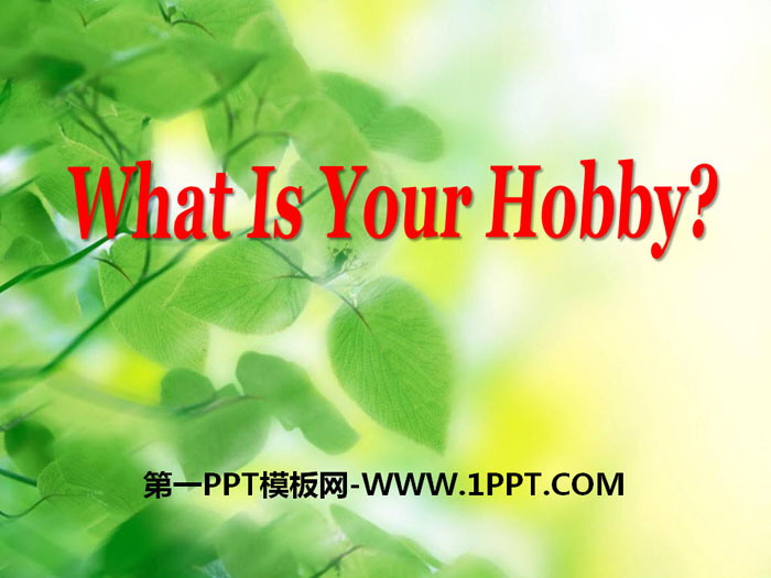 《What's your hobby?》PPT