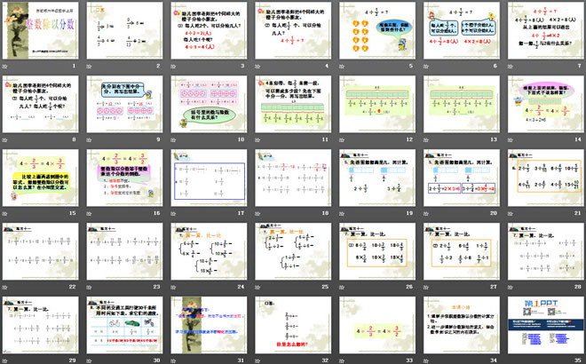 《整数除以分数》分数除法PPT课件
（2）