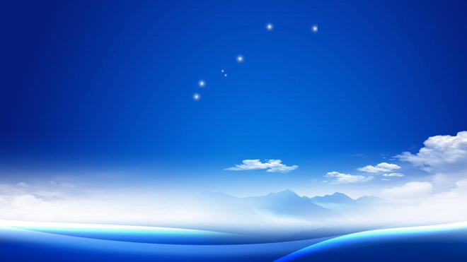 Exquisite blue sky and white clouds slideshow background picture