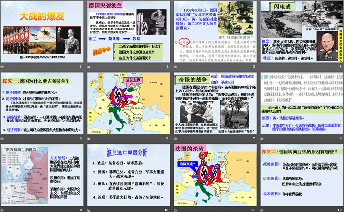 《大战的爆发》中国抗日战争与世界反法西斯战争PPT课件（2）
