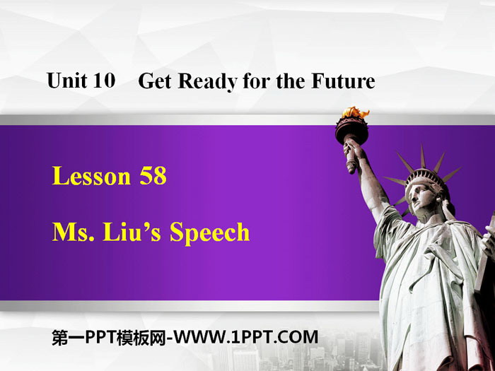 "Ms. Liu's Speech" Get ready for the future PPT courseware download