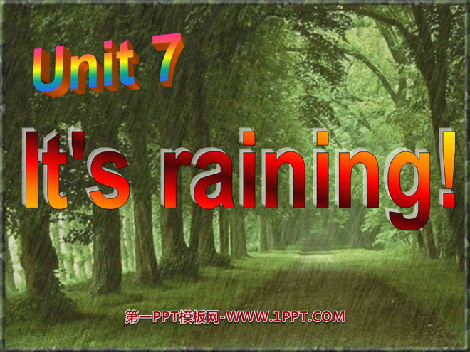 "It’s raining" PPT courseware 2