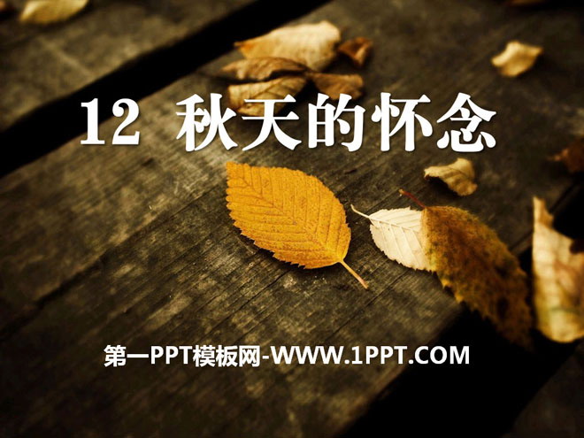 "Autumn Memories" PPT courseware 8