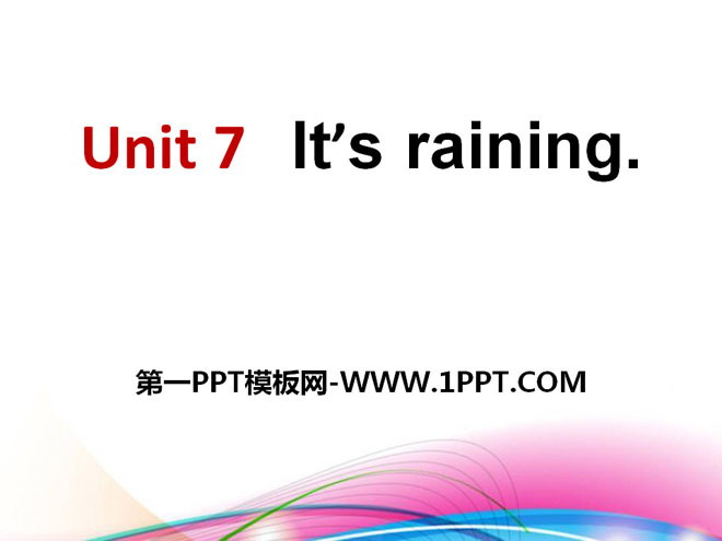 "It’s raining" PPT courseware 8