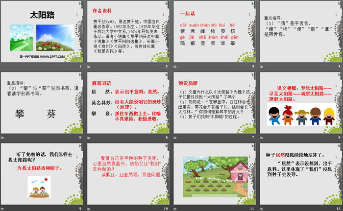 《太阳路》PPT
（2）