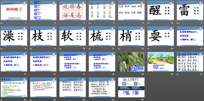 《柳树醒了》PPT课件10
（2）