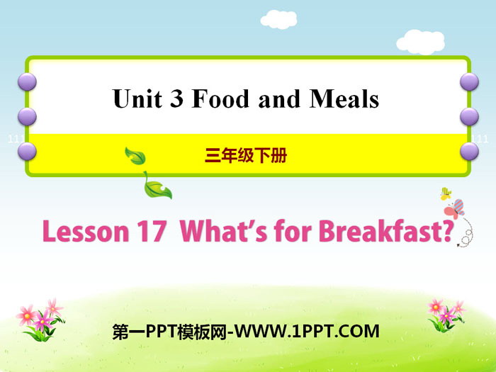"What's for Breakfast?" Food and Meals PPT
