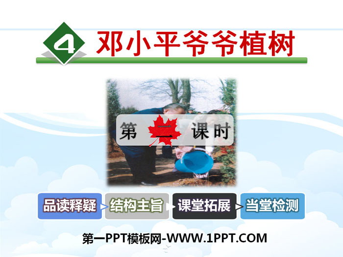 "Grandpa Deng Xiaoping Planted Trees" PPT courseware (second lesson)