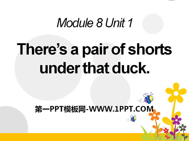 "There's a pair of shorts under that duck" PPT courseware 3