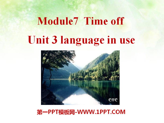 《Language in use》Time off PPT课件2