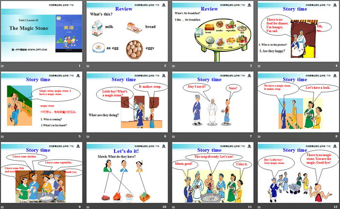 《The Magic Stone》Food and Meals PPT（2）