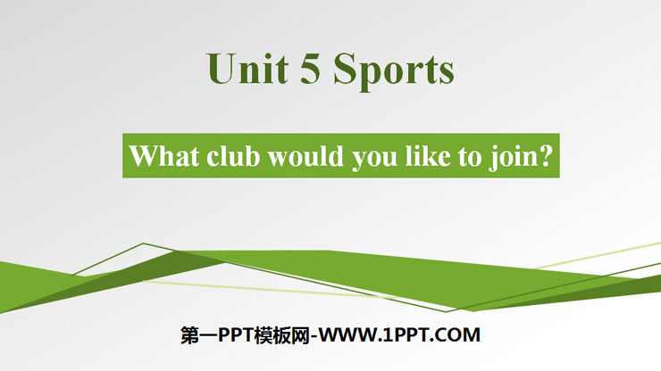 《What club would you like to join?》Sports PPT