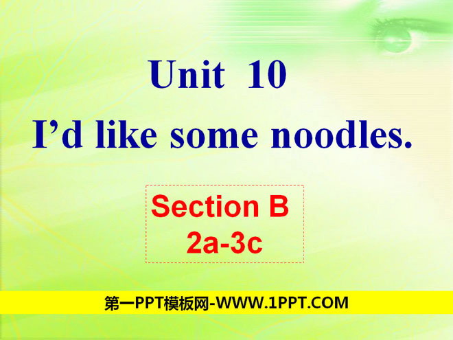"I’d like some noodles" PPT courseware 5