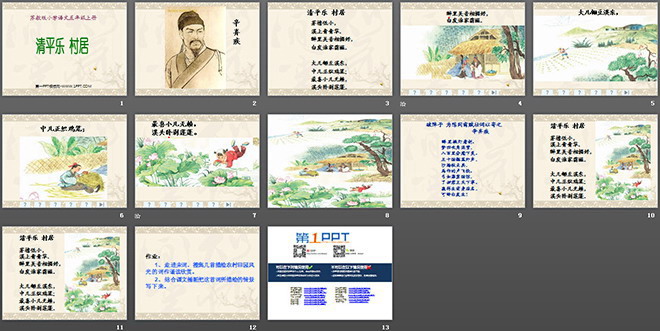 《清平乐村居》PPT课件2
(2)