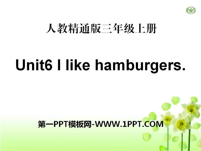 "I like hamburgers" PPT courseware 3