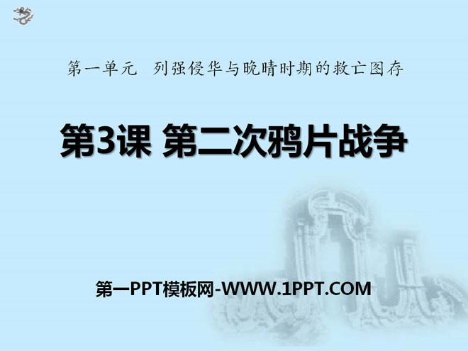 "The Second Opium War" The invasion of China by foreign powers and the preservation of national salvation plans in the late Qing Dynasty PPT courseware 2