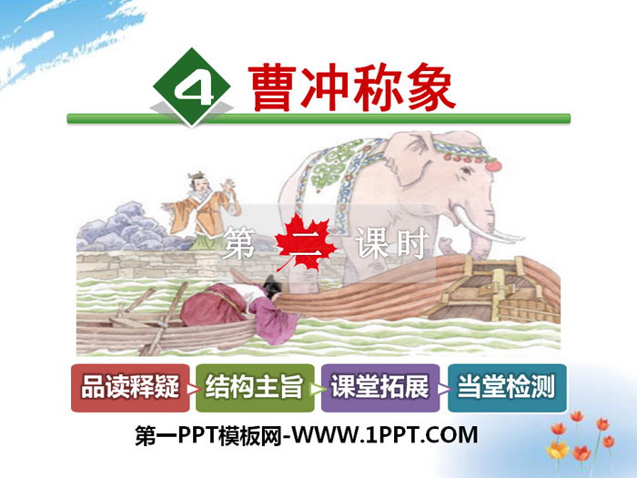 "Cao Chong Weighs the Elephant" PPT download