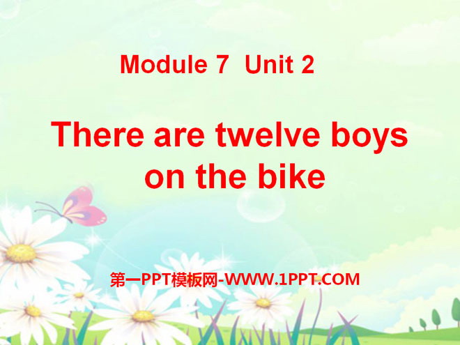 "There are twelve boys on the bike" PPT courseware 2