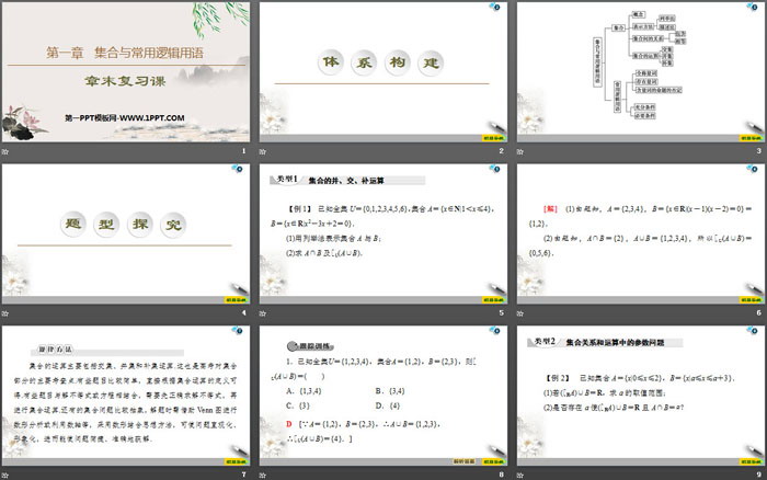 《章末复习课》集合与常用逻辑用语PPT课件
（2）