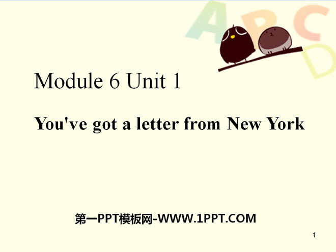 《You've got a letter from New York》PPT課件