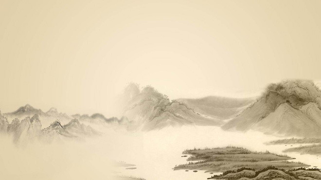 Ink Chinese painting Chinese wind PPT background picture
