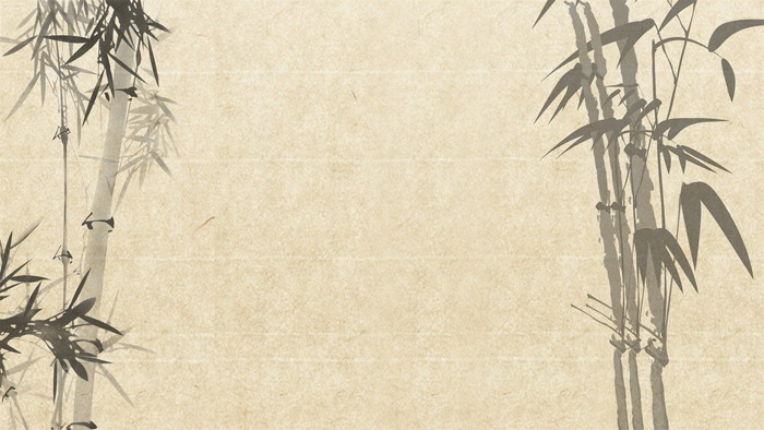 Here are five ink bamboo PPT background pictures