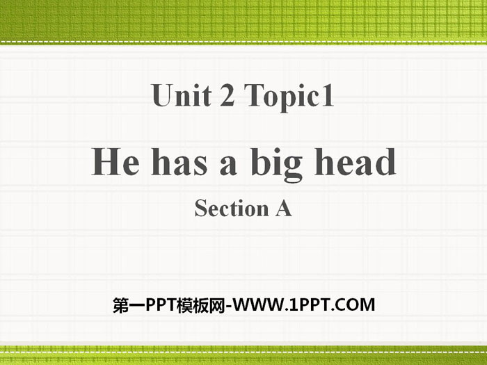 "He has a big head"SectionA PPT