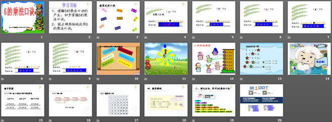 《6的乘法口诀》表内乘法PPT课件5
（2）