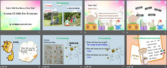 《Gifts For Everyone》Did You Have a Nice Trip? PPT（2）