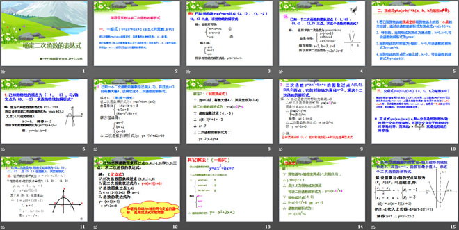 《确定二次函数的表达式》PPT课件2
（2）