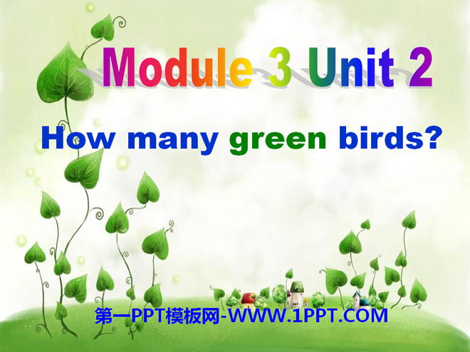 "How many green birds?" PPT courseware 2