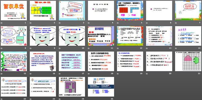 《面积单位》长方形和正方形的面积PPT课件2
（2）