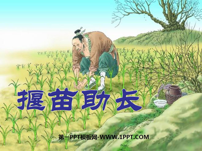 "Picking seedlings to encourage growth" PPT courseware 6