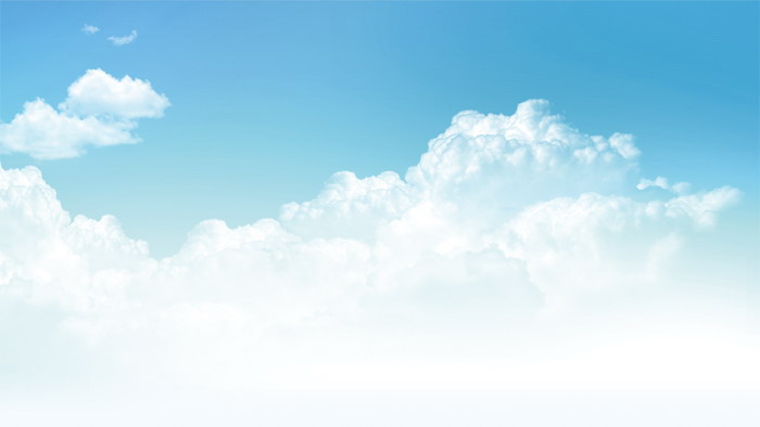淡雅藍天白雲PPT背景圖片