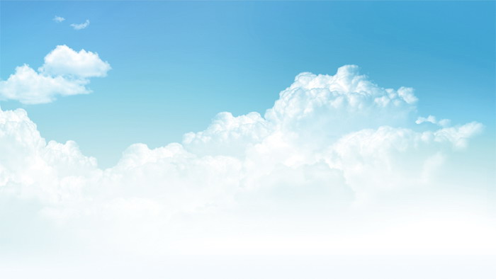 Elegant blue sky and white clouds PPT background picture