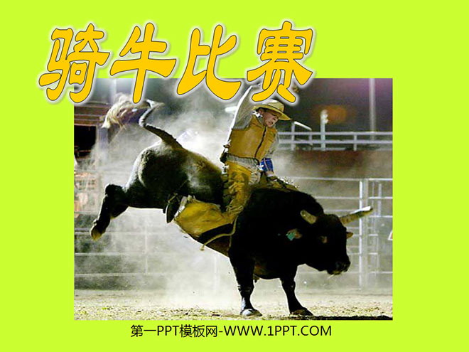 "Bull Riding Competition" PPT Courseware 5