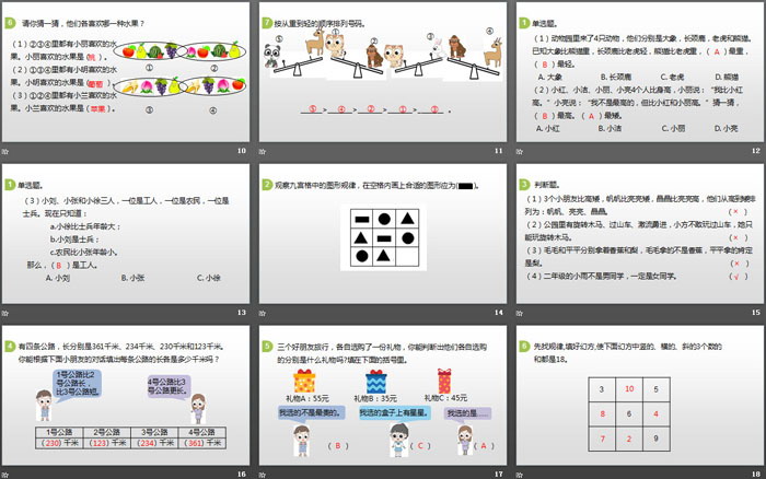 《数学广角-推理》PPT(第3课时 巩固练习)（3）