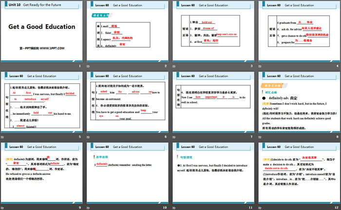 《Get a Good Education》Get ready for the future PPT课件下载（2）