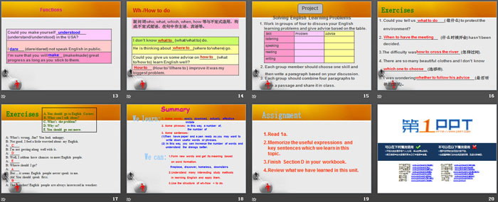 《Could you give us some advice on how to learn English well?》SectionD PPT（3）