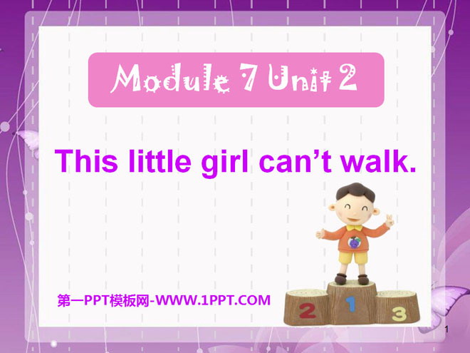 "This little girl can't walk" PPT courseware