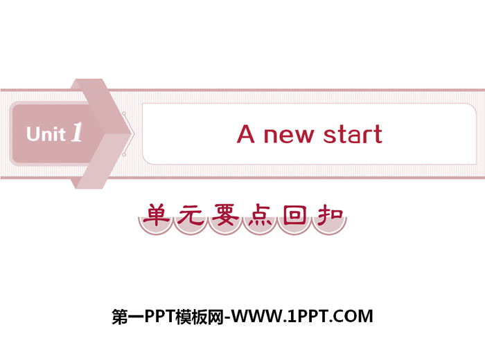 "A new start" unit key point rebate PPT download