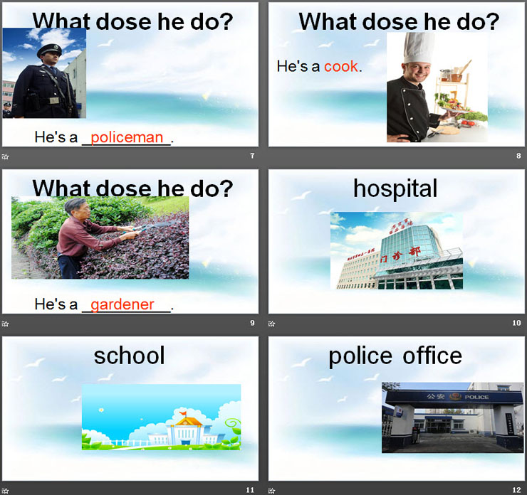 《She works in a hospital》Family PPT（3）