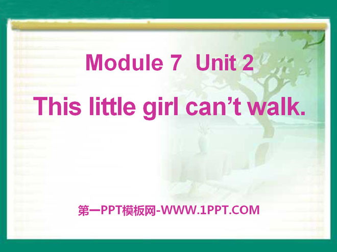《This little girl can't walk》PPT課件2