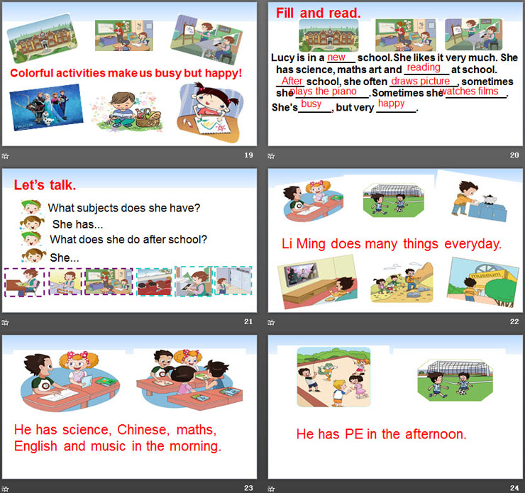 《Lucy is in a new school》School in Canada PPT（5）