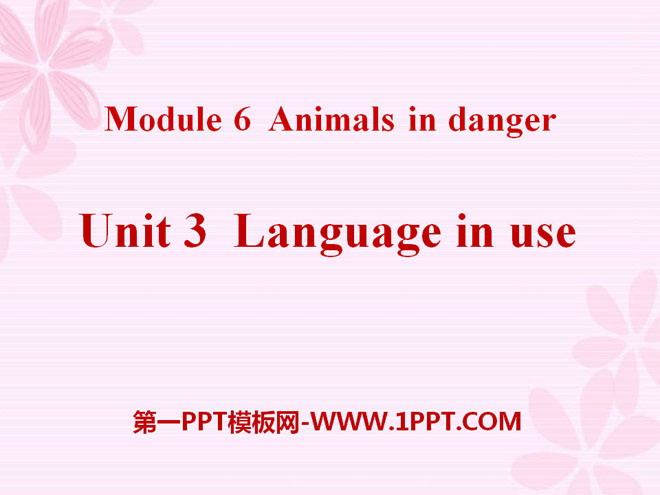 "Language in use" Animals in danger PPT courseware 4