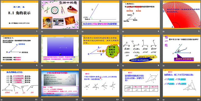 《角的表示》PPT课件2
（2）