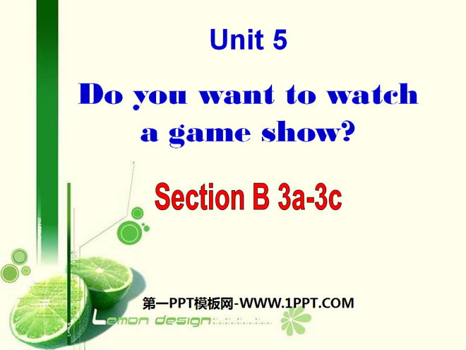 "Do you want to watch a game show" PPT courseware 7