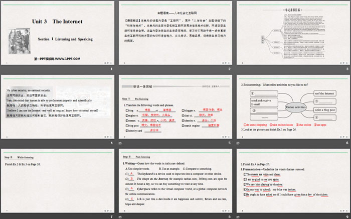 《The Internet》SectionⅠ PPT课件（2）